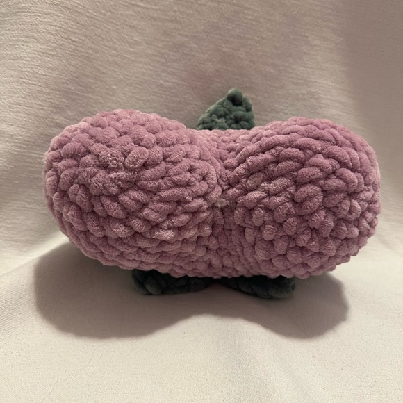 Handmade crochet heart flower pillow - Picture 2 of 4